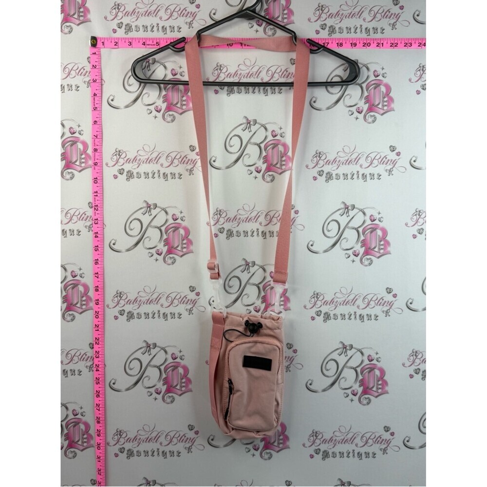 Bag Water Bottle Holder Pink Crossbody Phone Pouch with Front Pocket